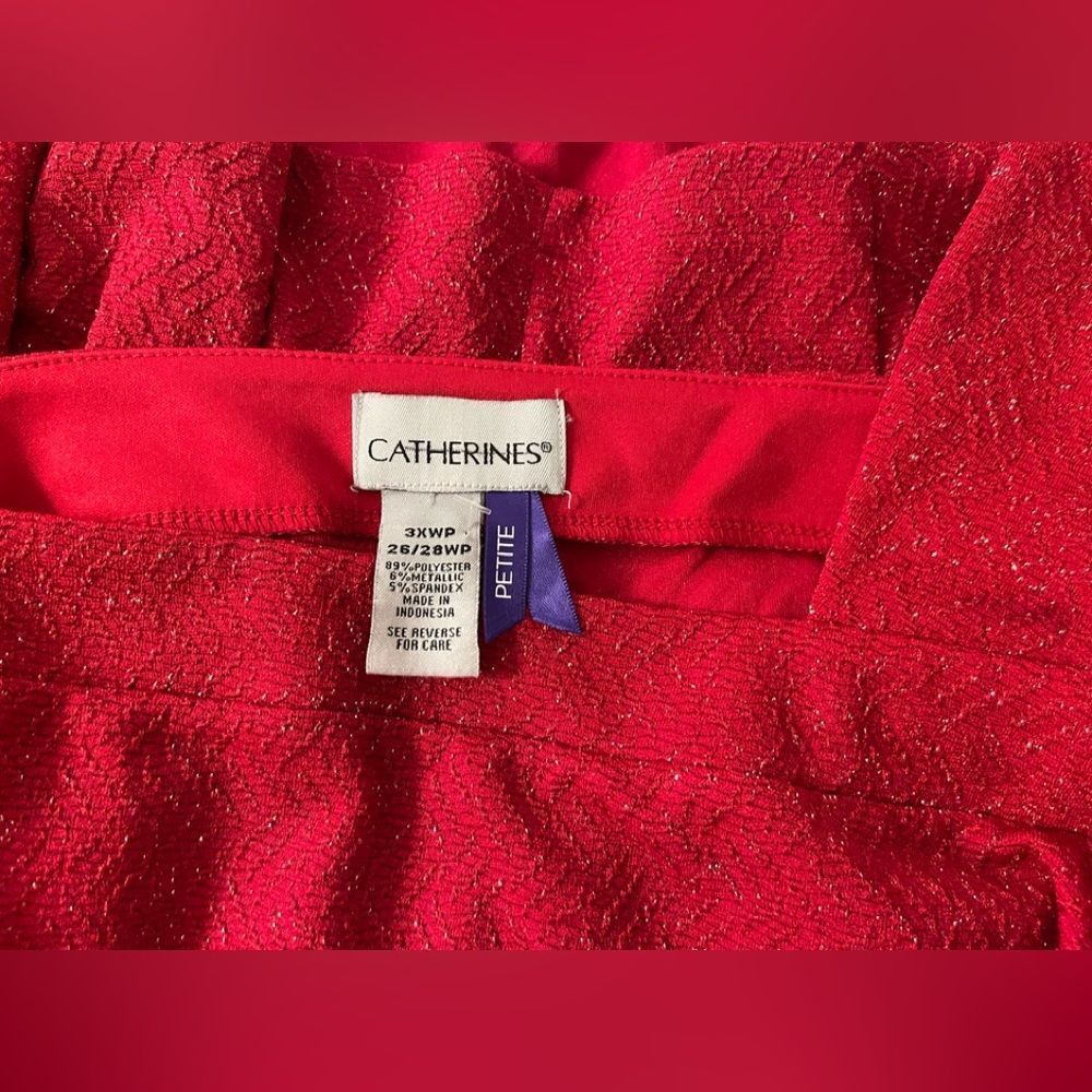New Catherine’s Plus Size Red Sparkly Glitter Col… - image 4